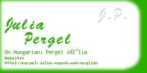 julia pergel business card